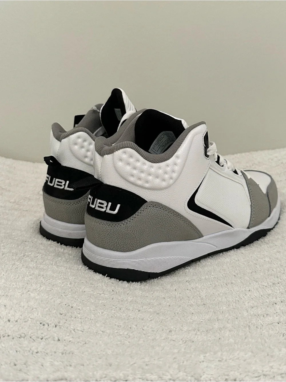 FUBU White and Gray Retro Court Sneakers - Picture 10 of 12